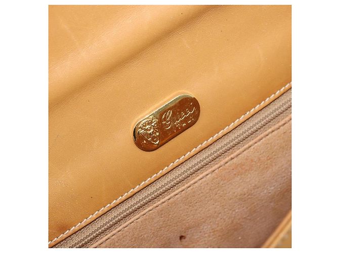 Gucci Borsa a Spalla Micro GG Supreme PVC Beige Oro Auth AMZ079 D'oro - vista 16