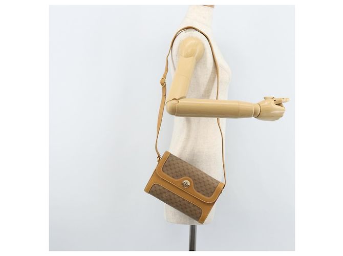 Gucci Borsa a Spalla Micro GG Supreme PVC Beige Oro Auth AMZ079 D'oro - vista 23