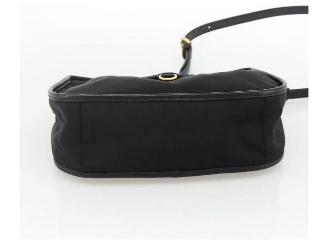 PRADA Borsa a Mano Nylon 2 vie Nero Oro Auth 172342SAV D'oro - vista 11