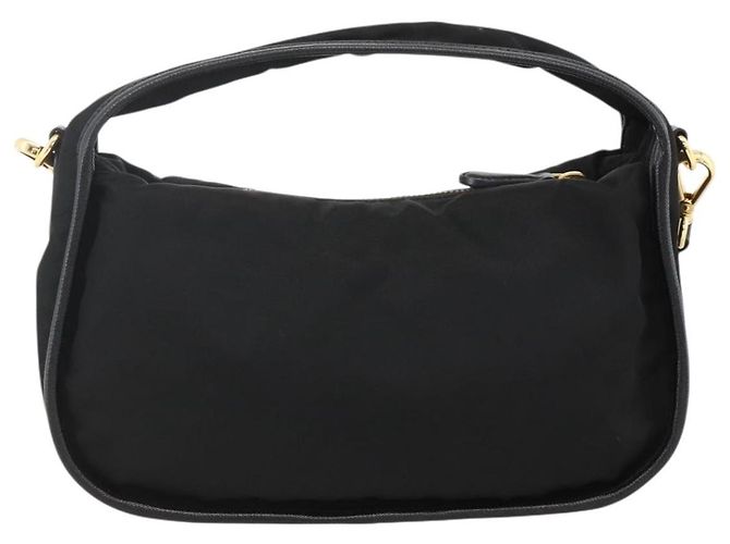 PRADA Borsa a Mano Nylon 2 vie Nero Oro Auth 172342SAV D'oro - vista 3