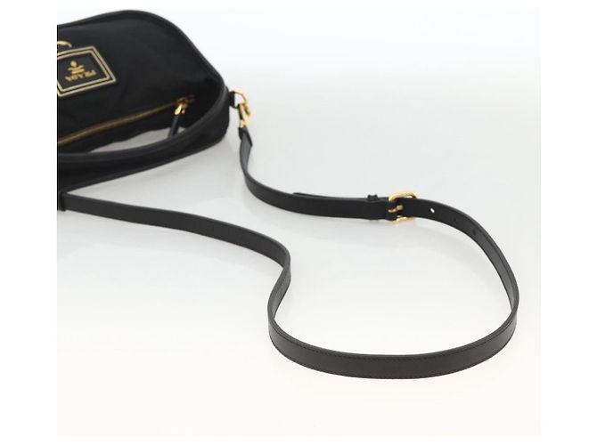 PRADA Borsa a Mano Nylon 2 vie Nero Oro Auth 172342SAV D'oro - vista 9
