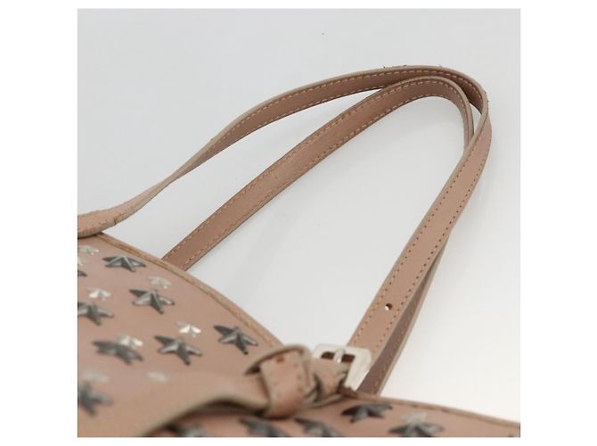 Jimmy Choo Borsa Tote in Pelle Rosa Argento Auth BA11939 - vista 8