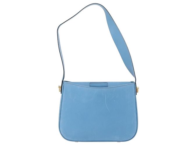 Céline Borsa a Spalla CELINE in Pelle Azzurro Chiaro Oro Auth INZ033A D'oro Blu chiaro - vista 2