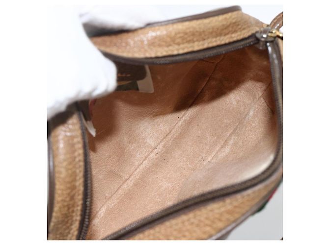 Borsa Sherry Line GG Supreme Web di GUCCI in PVC beige e oro 89 02 066 Auth BAZ503 D'oro - vista 16