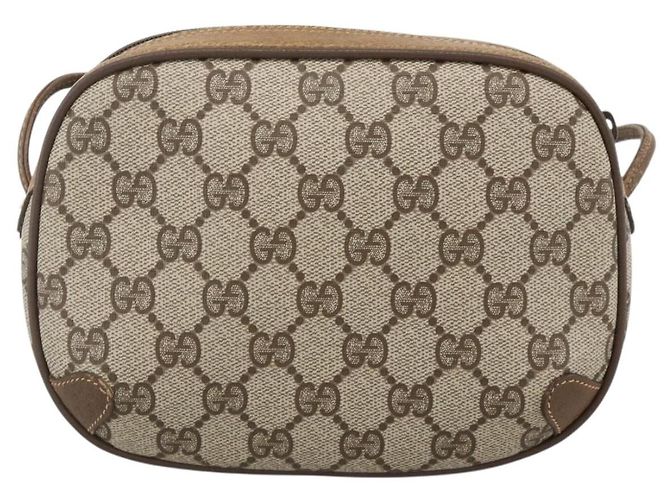 Borsa Sherry Line GG Supreme Web di GUCCI in PVC beige e oro 89 02 066 Auth BAZ503 D'oro - vista 3