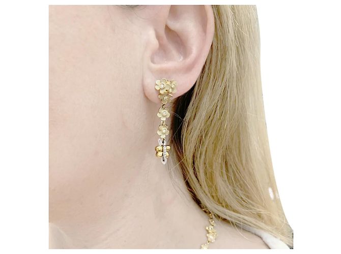 Orecchini Roberto Coin, oro rosa, diamanti, smalto. - vista 5