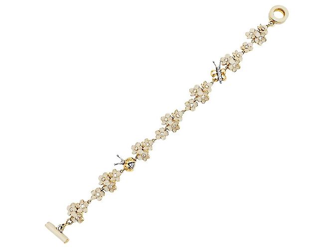 Bracciale Roberto Coin, oro rosa, diamanti, smalto. - vista 5