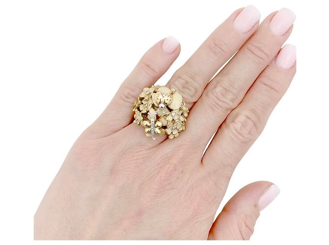 Anello Roberto Coin, oro rosa, smalto e diamanti. - vista 5