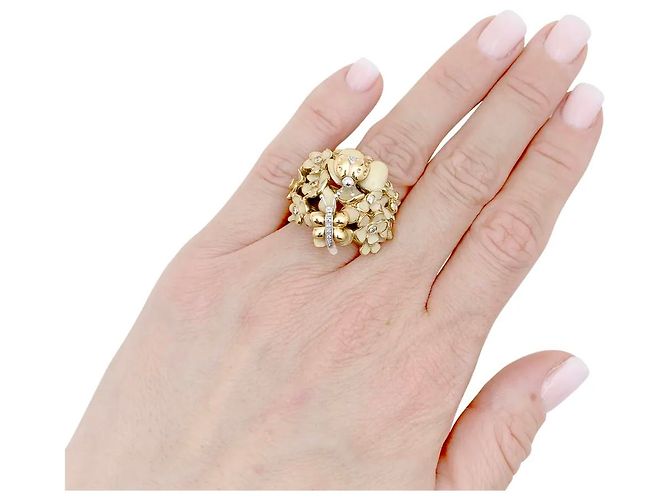 Anello Roberto Coin, oro rosa, smalto e diamanti. - vista 6