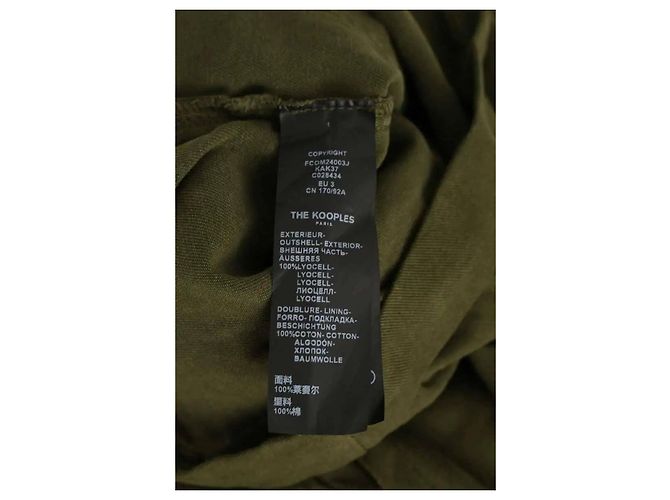 Tuta in cotone kaki The Kooples - vista 7