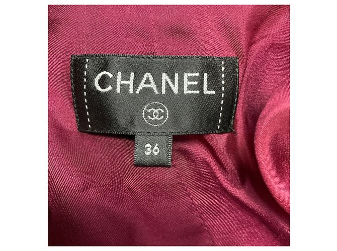 Gonna midi in tweed multicolore bordeaux Chanel Bordò - vista 4
