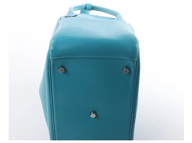 Borsa Hermès Lindy 30 Veau Swift 2Way in Turchese K: 2007 Blu - vista 8