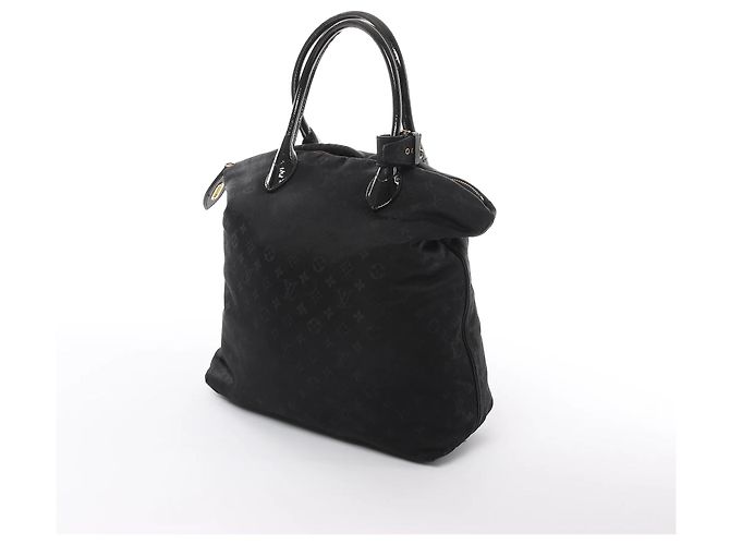 Borsa a spalla Louis Vuitton Lockit Verticals MM Monogram Désil in blu navy M93842 Nero - vista 2