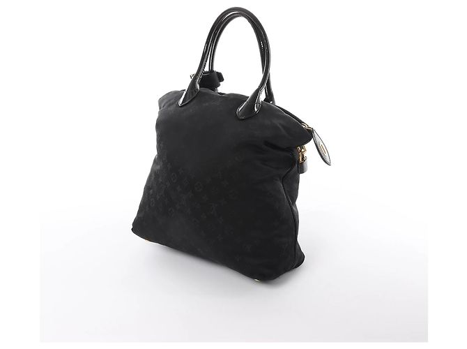Borsa a spalla Louis Vuitton Lockit Verticals MM Monogram Désil in blu navy M93842 Nero - vista 3