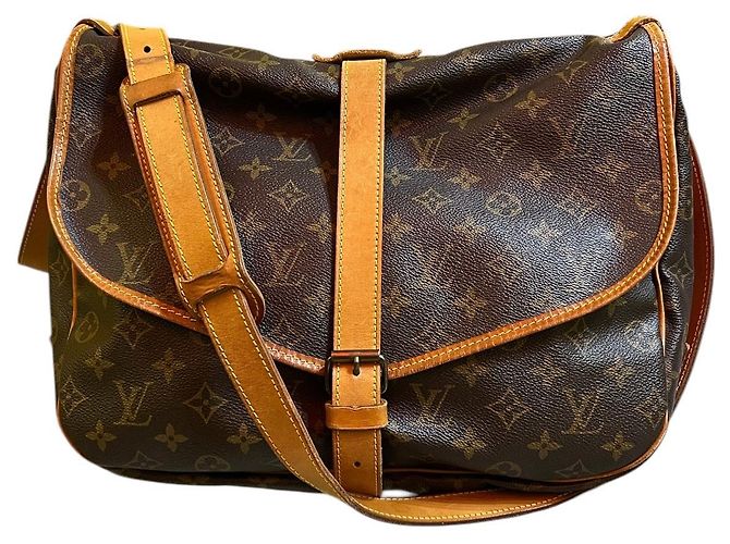 Borsa a spalla in tela Monogram Louis Vuitton 1990 - vista 3