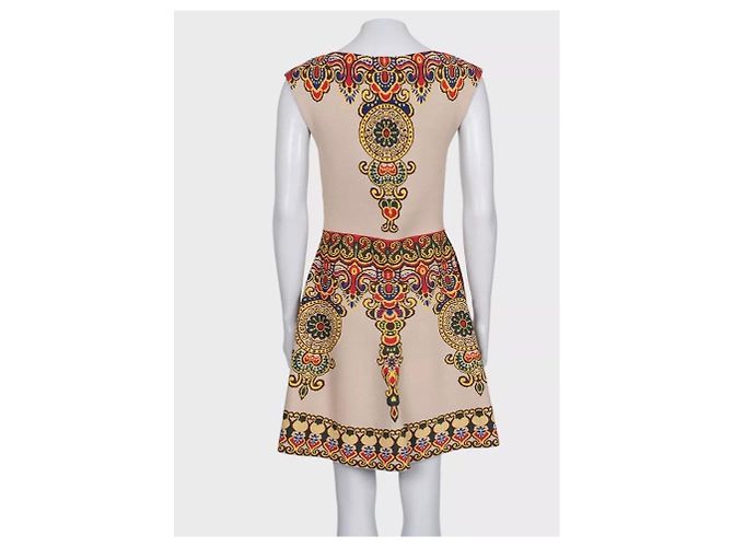 Vestido ajustado estampado beige Valentino NWOT Talla M Pre-owned - vista 3