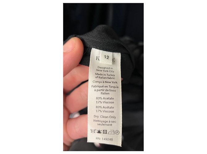 Abito maxi nero con lacci Khaite e maniche a sbuffo drammatiche Taglia L usato - vista 6