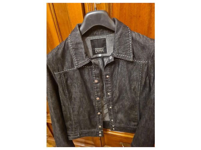 Gianfranco Ferré Jeansjacke Schwarz - Ansicht 13