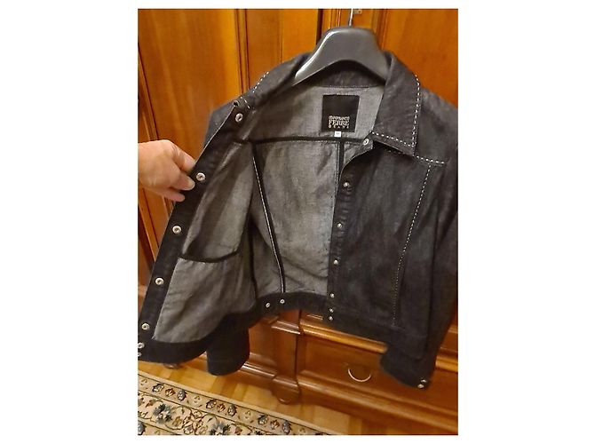 Gianfranco Ferré Jeansjacke Schwarz - Ansicht 8