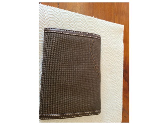 Prada Brown Canvas Wallet - view 5