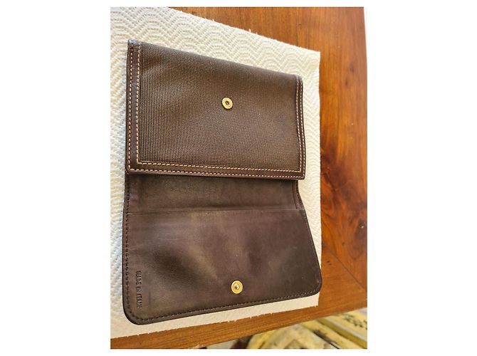 Prada Brown Canvas Wallet - view 6