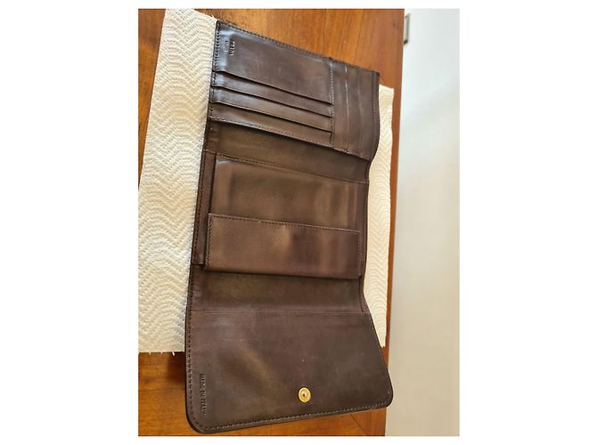 Prada Brown Canvas Wallet - view 8