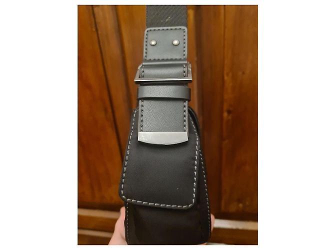 Borsa a tracolla Pierre Cardin in nylon nero - vista 4
