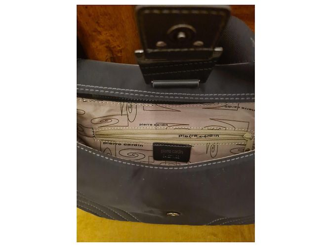 Borsa a tracolla Pierre Cardin in nylon nero - vista 6
