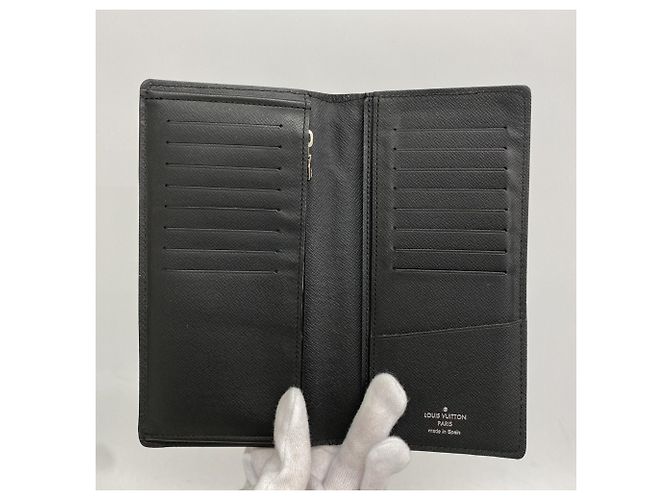 Cartera Larga Brazza de Cuero Epi Louis Vuitton Negro - vista 3