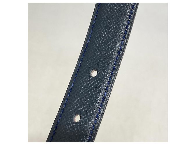 Constance Gürtel von Hermès Golden Marineblau - Ansicht 5