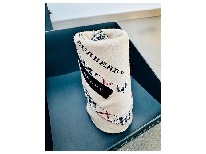 Ours en peluche Burberry avec écharpe Noir Rouge Beige Gris - vue 3