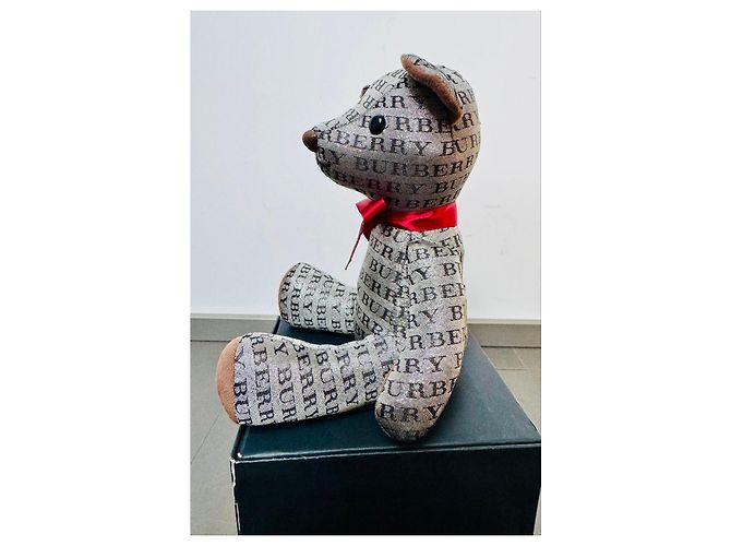 Ours en peluche Burberry avec écharpe Noir Rouge Beige Gris - vue 6