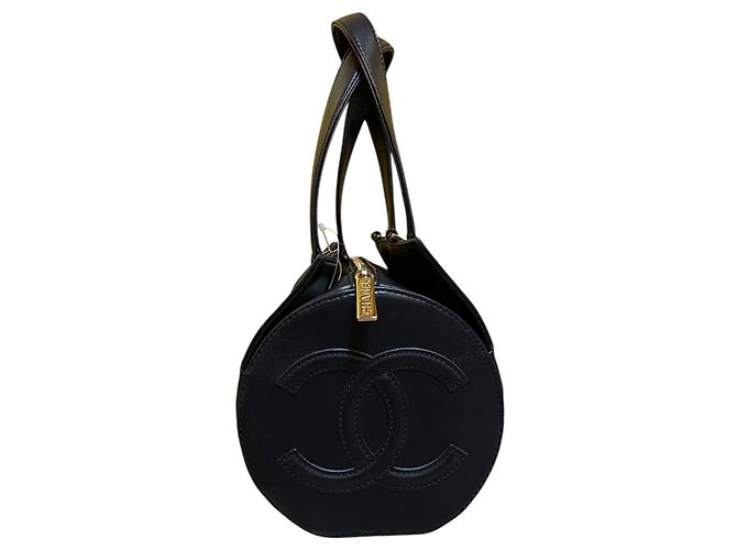 Chanel-Handtasche 2002, Mitternachtsblaue Lammleder CC - Ansicht 3
