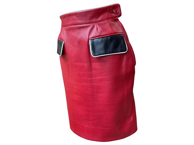 Rote Lederrock von Dior - Ansicht 3
