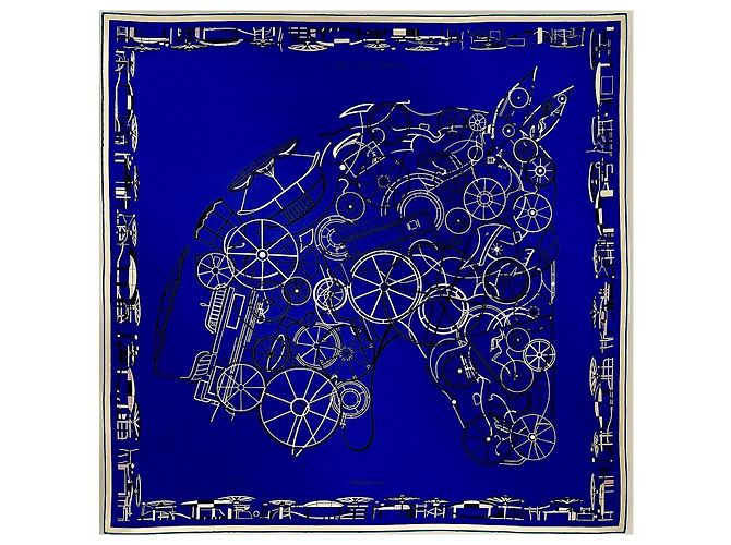 Hermès: Schal/Quadrat "Reiterliche Komplikation" 90 cm Mehrfarben - Ansicht 2
