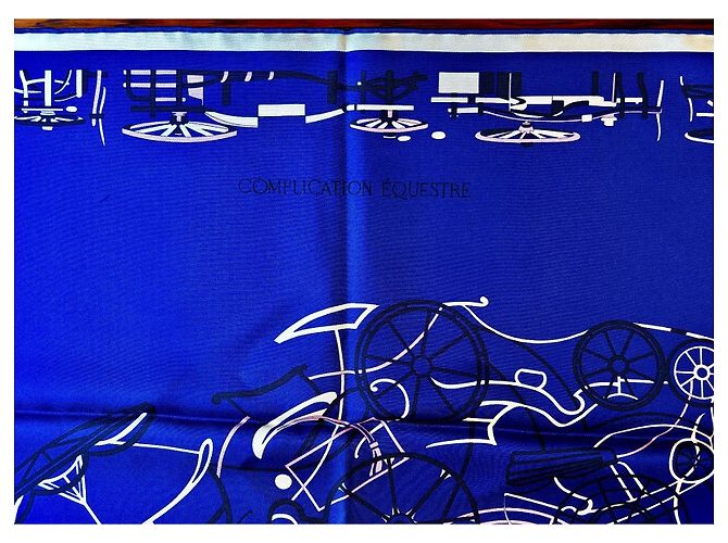 Hermès: Schal/Quadrat "Reiterliche Komplikation" 90 cm Mehrfarben - Ansicht 8