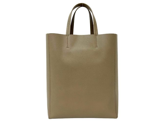Edge Céline Borsa in pelle piccola logo Vertical Cabas CELINE Beige - vista 3