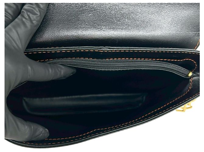 Borsa a Spalla in Pelle Cassandra Yves Saint Laurent Nero - vista 9
