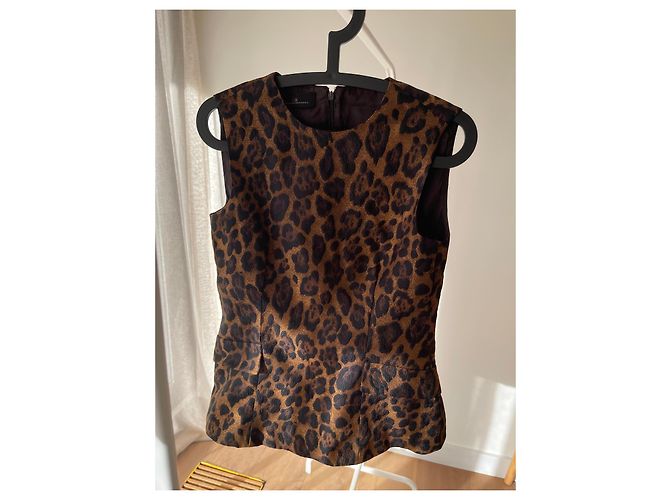 Carolina Herrera Top de leopardo sem mangas - vista 2