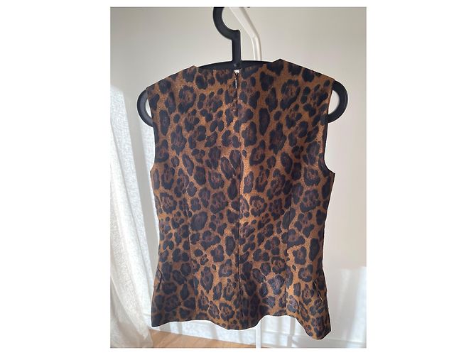 Carolina Herrera Top de leopardo sem mangas - vista 3