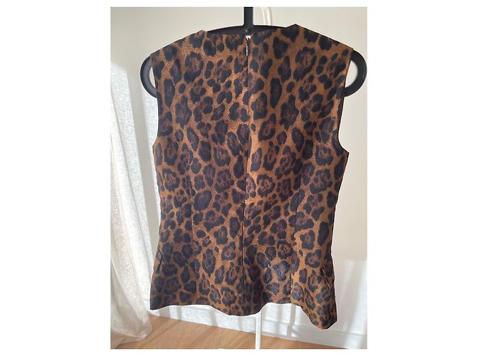 Carolina Herrera Top de leopardo sem mangas - vista 7