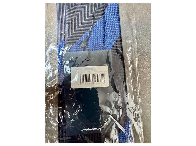 Cravatta a righe in seta blu Hackett London Blu scuro - vista 4