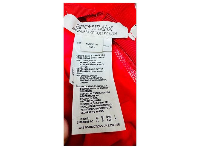 Cappello a secchiello rosso Sportmax con accenti bianchi - vista 7