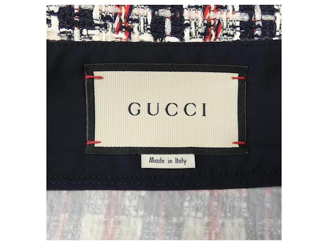 Falda Gucci Blanco Roja Azul marino - vista 4