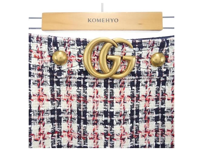 Falda Gucci Blanco Roja Azul marino - vista 5