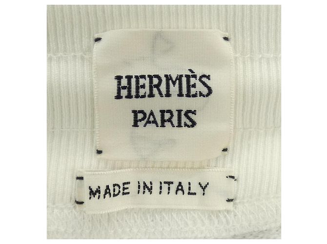 Hermès Gonna in cotone Hermes Bianco - vista 4