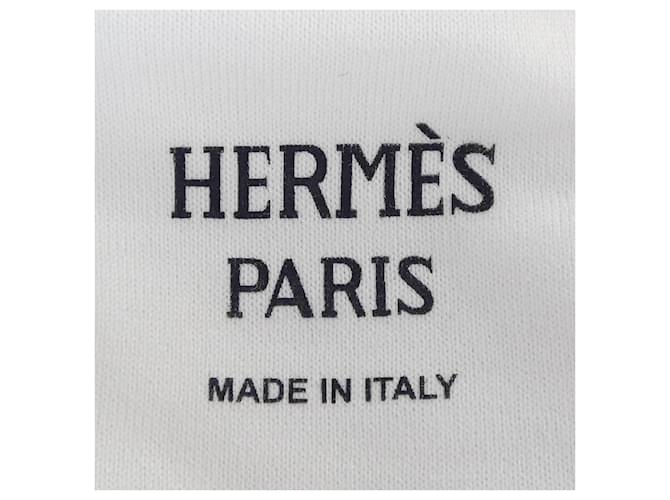 Hermès Camiseta de algodón Hermes Blanco Naranja - vista 4