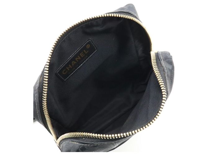 Timeless Chanel Nylon Jacquard Neue Reiselinie Schultertasche A20513 Schwarz - Ansicht 6