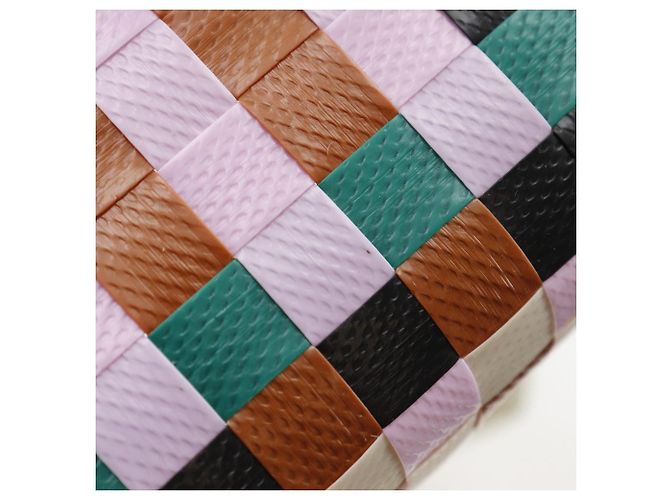 Marni Woven Micro Basket Handtasche aus Polypropylen Weiß Mehrfarben - Ansicht 13