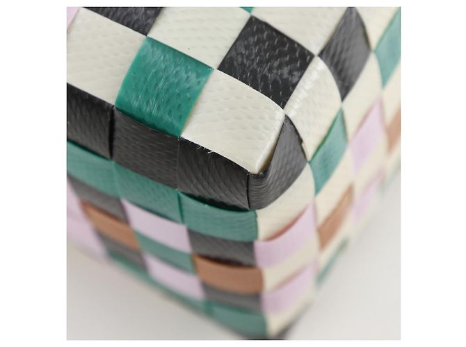 Marni Woven Micro Basket Handtasche aus Polypropylen Weiß Mehrfarben - Ansicht 7